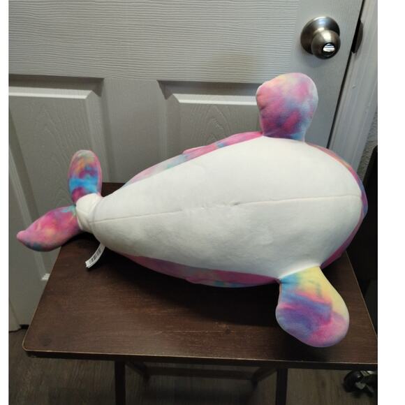 Russ Hug-A-Pet Squishmallow Tie Dye Colorful Pastel Narwhal Stuffed Animal Plush - Picture 4 of 8